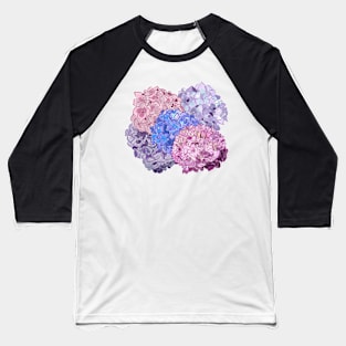 Watercolor Hydrangeas Baseball T-Shirt